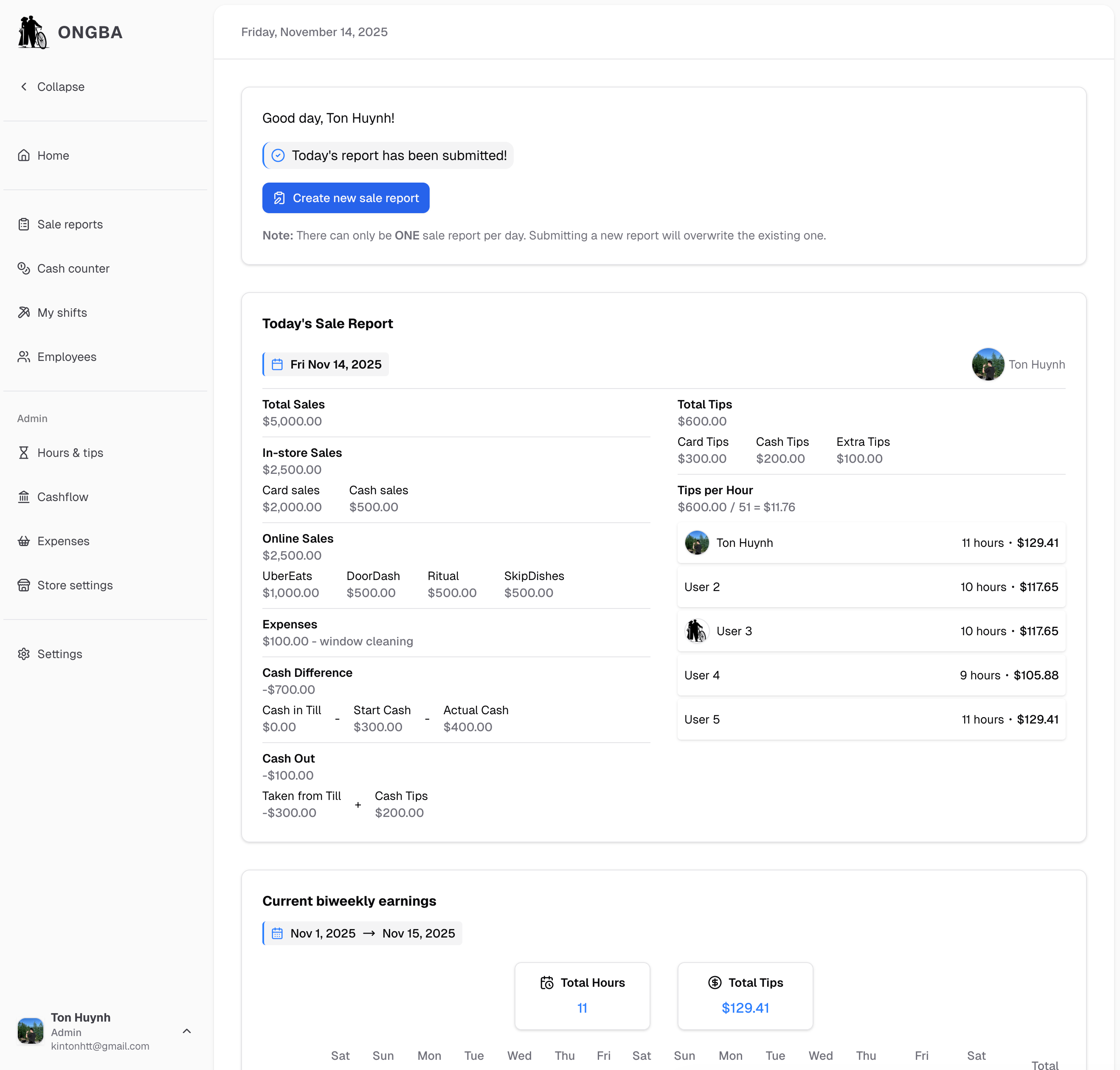 Ongba Management System